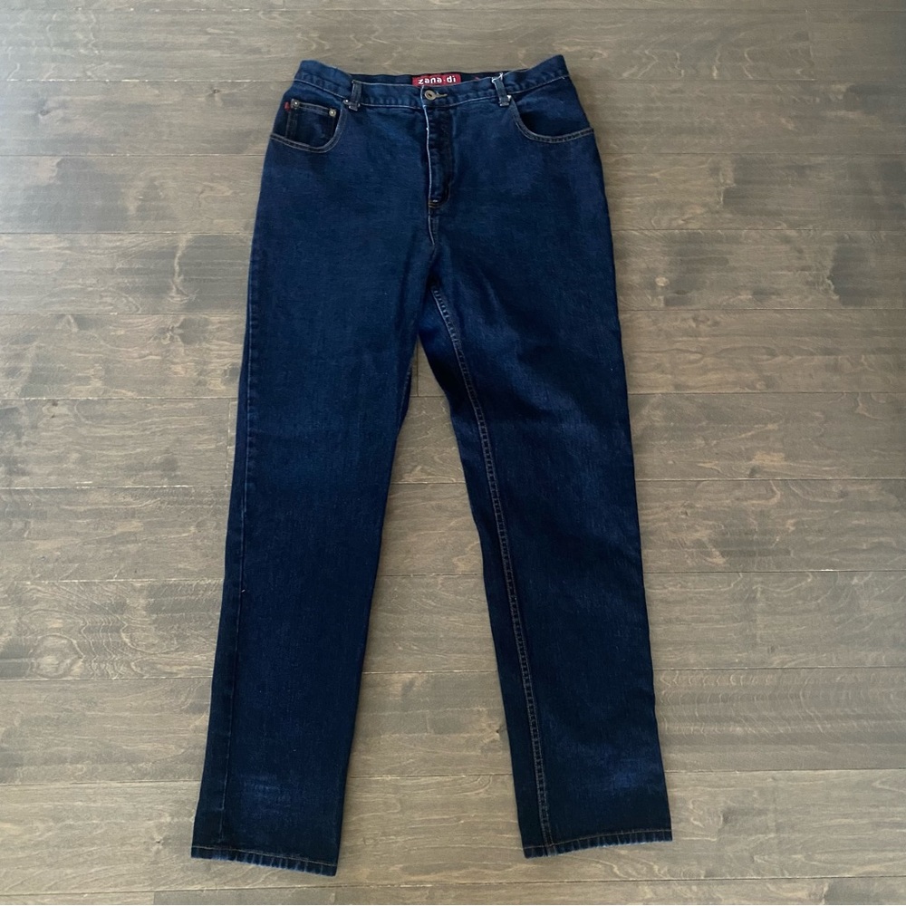 Zana-Di Dark-wash High Waisted Straight-Leg Mom Jeans